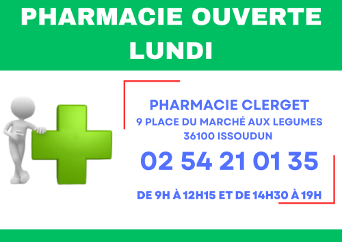 Pharmacie ouverte lundi 28/09/26